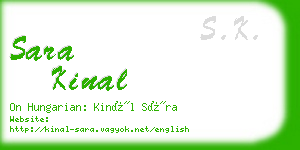 sara kinal business card